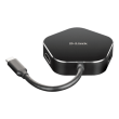 D-Link DUB-M420 4‑in‑1 stoni "zvezda" multi-port uređaj i punjač, USB‑C na 2-portni super-brzi USB 3.0 hub, 1 x HDMI 4K Ultra-HD port sa HDCP 2.2, 1 x USB-C port za datasync i 60W punjač