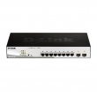 D-Link DGS-1210-10/E 10 port Gigabit L3-lite upravljiv 19"/1U rackmount svič, 8xRJ-45+2xSFP, VLAN (Voice & Surveilllance), 802.3ad agregacija, MSTP, QoS, Static rute, ACL, RADIUS & 802.1X AAA, Dual image