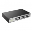 D-Link GO-SW-24G/E-B 24 port 10/100/1000Mb/s Easy desktop svič, 48Gb/s capacity, 16K MAC tabela, Jumbo Frame, 802.3az EEE, D-Link Green automatsk gasi neaktivne portove, bez ventilatora