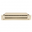 Fiber optički patch panel 19"/2U sa 48 simplex slotova za SC simplex / LC duplex / E2000 simplex adaptere sa slajd mehanizmom i 4 splice kasete - do 48 SC / E2000 i/ili 96 LC konektora (Full FBPP-AEP-RM-96LC-2U)