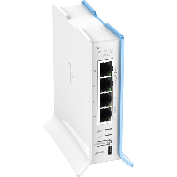 MikroTik RB941-2nD-TC hAP lite WiFi 2.4GHz ruter 300Mb/s 802.11n MIMO sa 4x10/100Mb/s LAN/WAN, VPN ruter/firewall/bandwith manager/load balancer, WPS dugme, USB adapter, CPU 650MHz, 32MB RAM, CAPsMAN softver, RouterOS L4