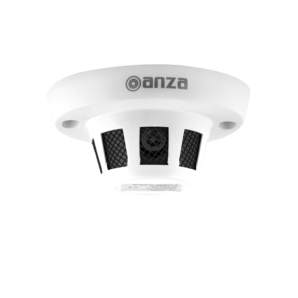 Kamera Anza Security AZ-100SD-HD skrivena "detektor dima", Megapixel HD 4-hibrid 720P AHD/CVI/TVI/CVBS 800TVL, 3MP objektiv, HV-ugao 48°, IR-CUT filter, OSD, AGC, DNR, ATW, AWB, BLC, -20°/+50°L, 119 x 56(H) mm
