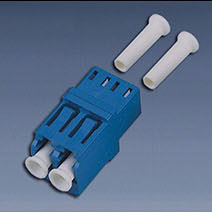 LC/LC singlemode/multimode FTTx kompaktni fiber duplex adapter, bez ušica za šrafljenje - "klik" mehanizam (2 x LC SM/MM FTTH), plavi, dimenzija za simplex fiber optički patch panel