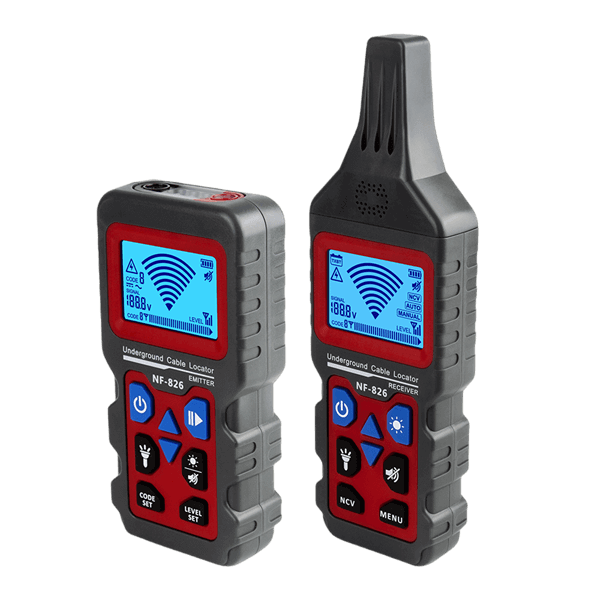 Noyafa NF-826 detektor kablova, cevi, žica u zidu i/ili zemlji na rastojanju 0,1 – 2m, detektuje prekide i kratke spojeve, osigurače, prekidače, pokrivene utičnice, meri AC & DC napon 12 – 400V, NCV test, LCD ekran