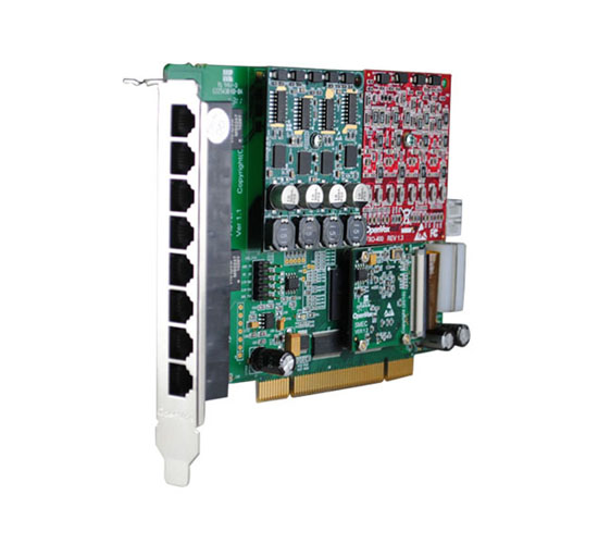 OpenVox AE810P PCI VoIP Asterisk kartica w/ Hardware Echo Cancellation EC2032-128 (8-portna, 2 slota za FXO400/FXS400 module)