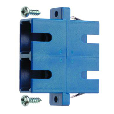 Telegärtner T-SC/SC-APC duplex adapter multimode / singlemode (P/N J08081A0011), APC (angle-polished connectors)