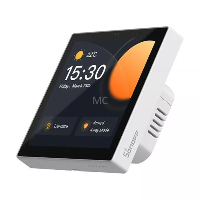 SONOFF NSPanel Pro BELI smart-home 86x86mm HMI Touch panel 4.0" 480x480, centralizovana kontrola uređaja, WiFi 2.4GHz & Bluetooth, Zigbee hub, timer i smart scenarija, eWeLink app, Amazon Alexa/ Google Assistant/ IFTTT