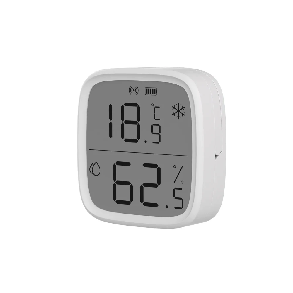 SONOFF SNZB-02D smart-home Zigbee 3.0 EFR32MG22 senzor temperature i vlažnosti, 65x65mm 2.5" LCD, kućište na "magnet" i desktop postolje, iOS & Android eWeLink app, napajanje 3V CR2450 baterija
