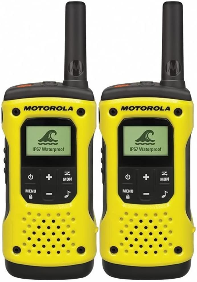 Voki toki Motorola Talkabout T92 H2O (par), IP67 vodootporna, 16 kanala na slobodnim frekvenc PMR446, 121 privatni kod, taster za uzbunu, LED lampa, microUSB punjač, dopunjive NiMH baterije, torbica, domet 150m-10km