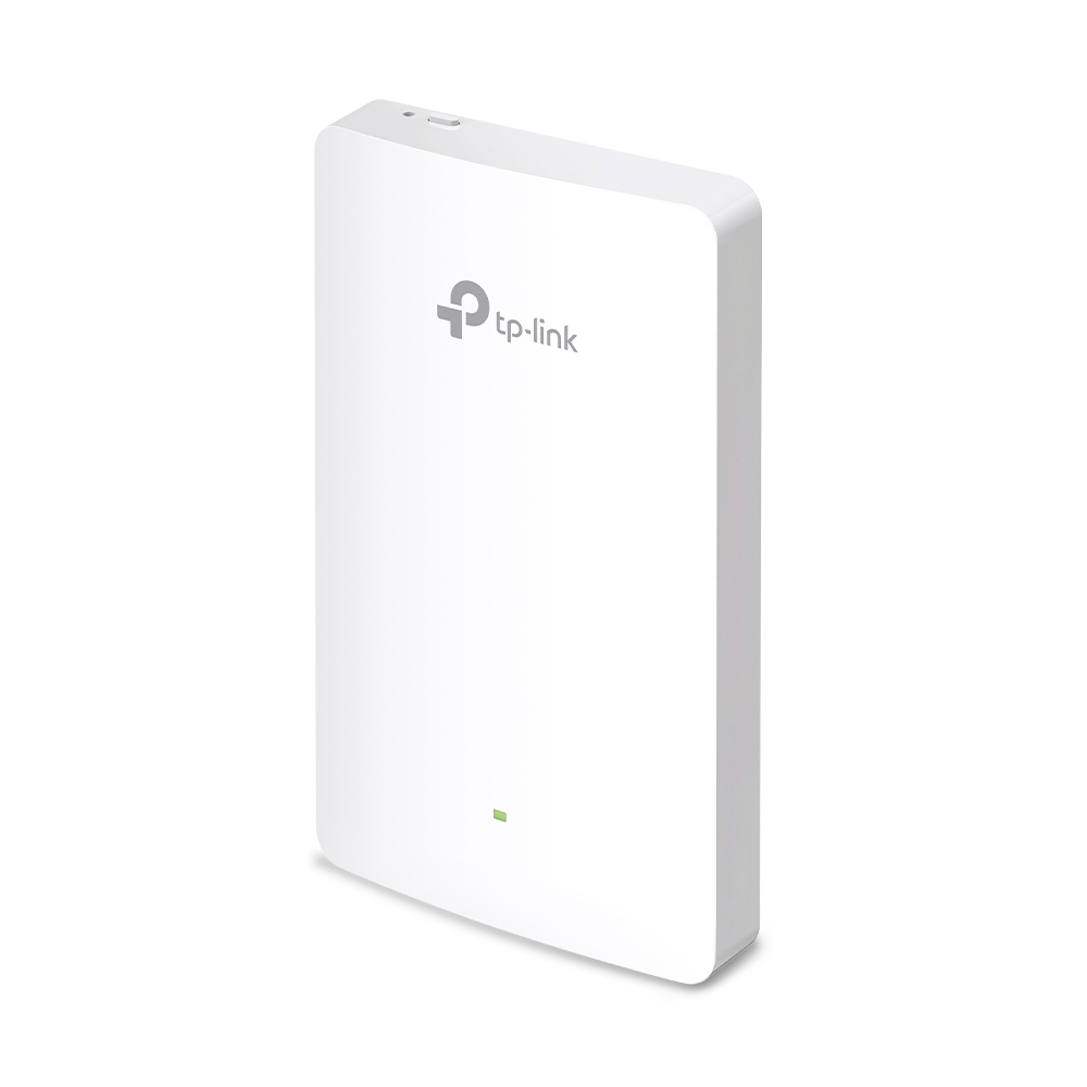 TP-Link EAP615-Wall WiFi 6 AX1800Mb/s 2.4 & 5GHz 802.11a/b/g/n/ac/ax, 4 GbE RJ45, PoE in&out, montaža na Ø60mm doznu/kutiju, Captiv portal FB/ Instagram/SMS/vaučer autent, Omada SDN Cloud/Web/iOS/Android/Windows/Linux ap