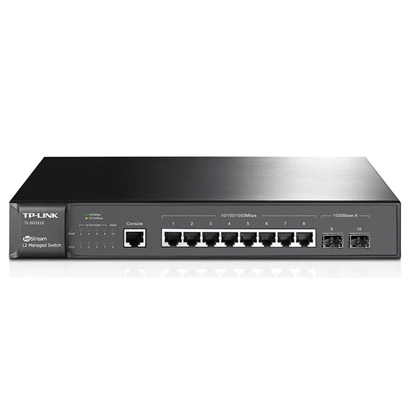 TP-Link TL-SG3210 Omada L3-lite upravljiv cloud svič 8 port 10/100/1000Mb/s + 2 SFP GbE, VLAN, SNMP, RMON, storm control, L2~L4 QoS, IGMP, ACL, port security, Zero-Touch Provisioning, Web / iOS / Android / Win / Linux ap