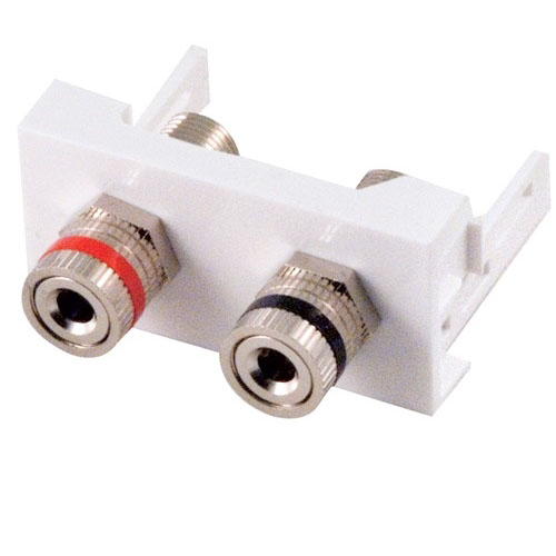 Uložak sa 3xRCA utičnicom (Composite Video & Stereo Audio) - dim. 45x22.5mm (1M) NA24203RCAAV