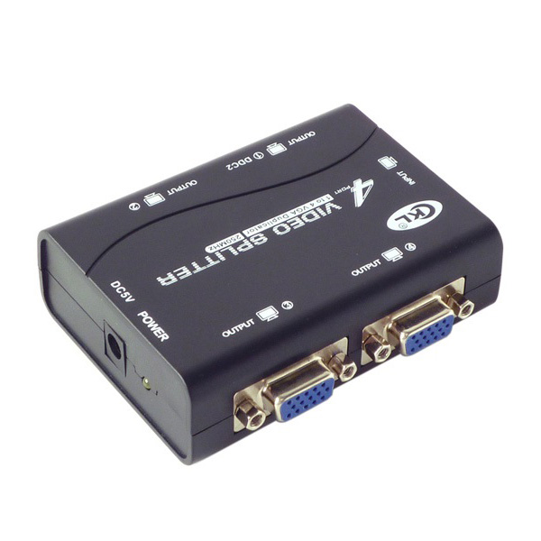 VGA spliter CKL-1041U 1-IN/4-OUT bandwidth 250MHz, 1920x1440p, extend the signal up to 65m, USB Power