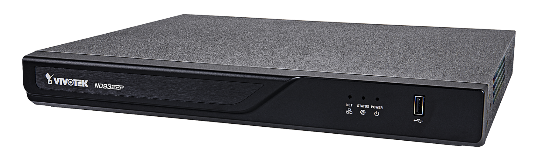 Vivotek ND9322P 8-kanalni H.265 Network Video Recorder, desktop, 16 x PoE+ svič budžeta 120W, 1080P HDMI + VGA izlaz, 2 x USB, 4 x DI + 1 x DO alarmi, max. 2 x HDD 3.5", RAID 0/1, GE LAN, VAST2 & VIVOCloud